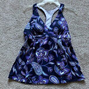 NWOT Lands End Racerback Tankini Swimsuit Top